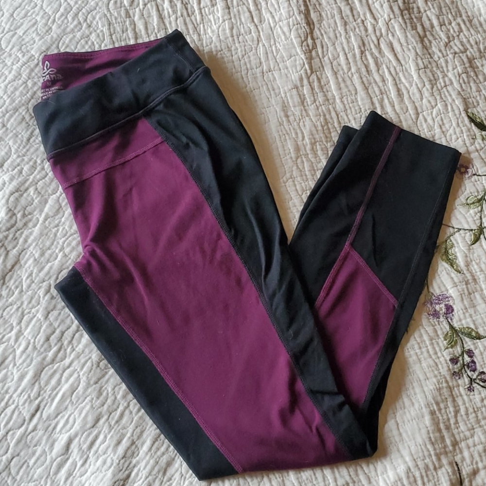 prAna Black Plum Gabi Legging Medium